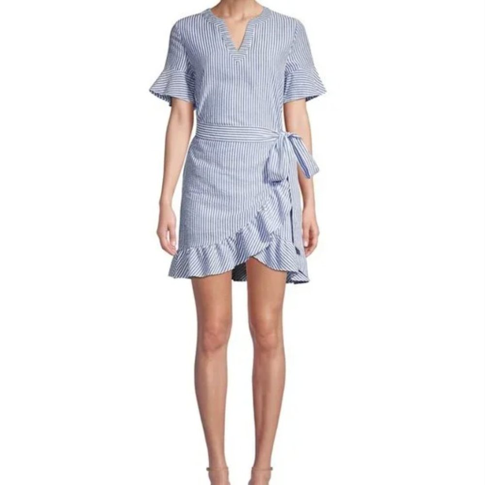 Vineyard Vines Stripe Seersucker Wrap Dress